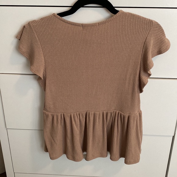 Altar’d State Flowy Golden Brown Top - Picture 2 of 5